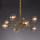 GobekUsa Glass Bubble Chandelier: Luxury LED Glass Ball Suspension Lamp for Living Room, Bedroom, and Shop