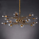 GobekUsa Glass Bubble Chandelier: Luxury LED Glass Ball Suspension Lamp for Living Room, Bedroom, and Shop