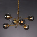 GobekUsa Glass Bubble Chandelier: Luxury LED Glass Ball Suspension Lamp for Living Room, Bedroom, and Shop