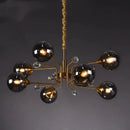 GobekUsa Glass Bubble Chandelier: Luxury LED Glass Ball Suspension Lamp for Living Room, Bedroom, and Shop