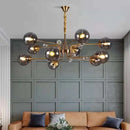 GobekUsa Glass Bubble Chandelier: Luxury LED Glass Ball Suspension Lamp for Living Room, Bedroom, and Shop