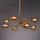 GobekUsa Glass Bubble Chandelier: Luxury LED Glass Ball Suspension Lamp for Living Room, Bedroom, and Shop