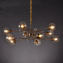 GobekUsa Glass Bubble Chandelier: Luxury LED Glass Ball Suspension Lamp for Living Room, Bedroom, and Shop
