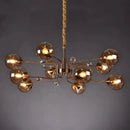GobekUsa Glass Bubble Chandelier: Luxury LED Glass Ball Suspension Lamp for Living Room, Bedroom, and Shop