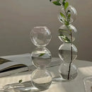 Clear glass bubble hydroponic vase wedding and living room decor by Decorbites