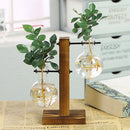GobekUsa Glass Bulb Vase with Wooden Stand