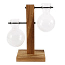 GobekUsa Glass Bulb Vase with Wooden Stand
