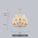 GobekUsa Glass Chandelier: Luxury Nordic LED Hanging Lamp for Living Room, Dining Room, Bedroom