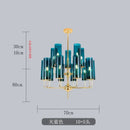GobekUsa Glass Chandelier: Luxury Nordic LED Hanging Lamp for Living Room, Dining Room, Bedroom