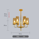 GobekUsa Glass Chandelier: Luxury Nordic LED Hanging Lamp for Living Room, Dining Room, Bedroom