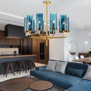 GobekUsa Glass Chandelier: Luxury Nordic LED Hanging Lamp for Living Room, Dining Room, Bedroom