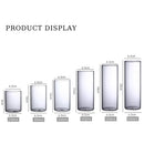 Modern ribbed clear glass flower vase desktop living room planter by Decorbites
