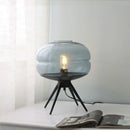 GobekUsa Glass & Metal Nordic Sofa Desk Lamp for Postmodern Bedroom & Living Room