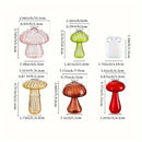 Colorful glass mushroom hydroponic planter set for garden and home