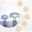 GobekUsa Glass Mushroom-Shaped Vase for Home Decor