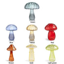 Colorful translucent glass mushroom shaped vase set living room decor by Decorbites