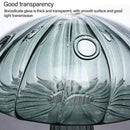 Colorful translucent glass mushroom shaped vase set living room decor by Decorbites