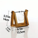 GobekUsa Glass Planter Propagation Station with Wooden Rack