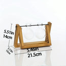 GobekUsa Glass Planter Propagation Station with Wooden Rack