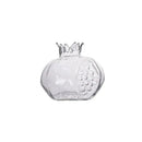 Textured clear pomegranate glass vase living room decor