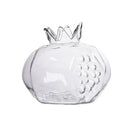 Textured clear pomegranate glass vase living room decor