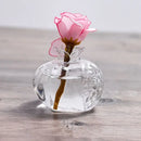 Textured clear pomegranate glass vase living room decor
