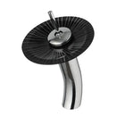 GobekUsa Glass Rocker Handle Basin Faucet, Waterfall Mixer Taps, Chrome Finish
