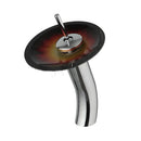 GobekUsa Glass Rocker Handle Basin Faucet, Waterfall Mixer Taps, Chrome Finish