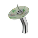 GobekUsa Glass Rocker Handle Basin Faucet, Waterfall Mixer Taps, Chrome Finish