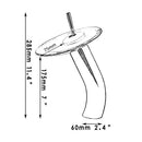 GobekUsa Glass Rocker Handle Basin Faucet, Waterfall Mixer Taps, Chrome Finish