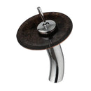 GobekUsa Glass Rocker Handle Basin Faucet, Waterfall Mixer Taps, Chrome Finish
