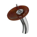 GobekUsa Glass Rocker Handle Basin Faucet, Waterfall Mixer Taps, Chrome Finish