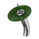 GobekUsa Glass Rocker Handle Basin Faucet, Waterfall Mixer Taps, Chrome Finish