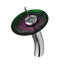 GobekUsa Glass Rocker Handle Basin Faucet, Waterfall Mixer Taps, Chrome Finish