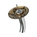 GobekUsa Glass Rocker Handle Basin Faucet, Waterfall Mixer Taps, Chrome Finish