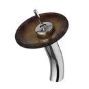 GobekUsa Glass Rocker Handle Basin Faucet, Waterfall Mixer Taps, Chrome Finish