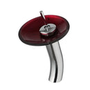 GobekUsa Glass Rocker Handle Basin Faucet, Waterfall Mixer Taps, Chrome Finish