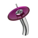 GobekUsa Glass Rocker Handle Basin Faucet, Waterfall Mixer Taps, Chrome Finish