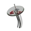 GobekUsa Glass Rocker Handle Basin Faucet, Waterfall Mixer Taps, Chrome Finish
