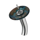 GobekUsa Glass Rocker Handle Basin Faucet, Waterfall Mixer Taps, Chrome Finish