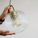 GobekUsa Glass Stripe LED Pendant Lights for Stylish Indoor Home Decor
