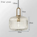 GobekUsa Glass Stripe LED Pendant Lights for Stylish Indoor Home Decor