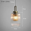 GobekUsa Glass Stripe LED Pendant Lights for Stylish Indoor Home Decor
