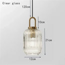 GobekUsa Glass Stripe LED Pendant Lights for Stylish Indoor Home Decor