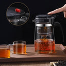 Modern black & silver glass tea kettle kitchen infuser pot by Decorbites