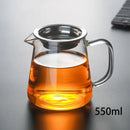 Modern clear glass tea pot set kitchen brewing kit by Decorbites