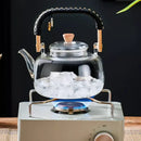 GobekUsa Glass Tea Pot With Weave Handle Heat-resistant Glass Teapot Transparent Steaming Tea Kettle