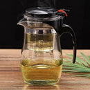 Modern glass tea set with black handle – kitchen brewing kettle by Decorbites