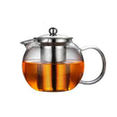 Modern glass teapot with stainless steel infuser kitchen tea kettle by Decorbites