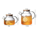 GobekUsa Glass Teapot Cold Water Jug Large Capacity-Transparent Tea Pot Juice Container